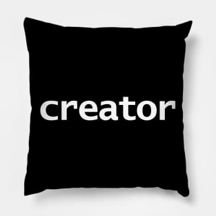 Creator Minimal Typography Pillow