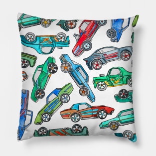 Toy Car Pile Up Pillow