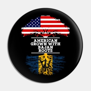 American Grown With Bajan Roots - Gift for Bajan From Barbados Pin