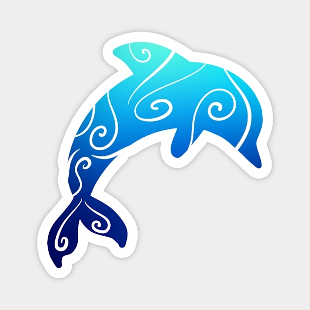 Ocean Dolphin Magnet by KelseyLovelle