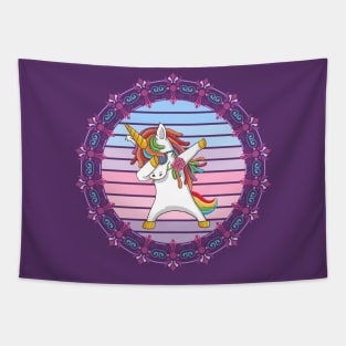 Dabbing Unicorn Tapestry