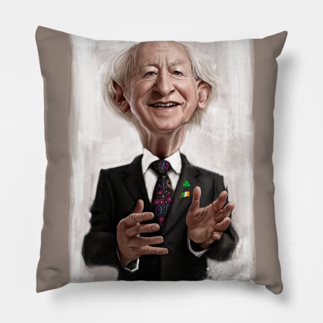 President MD Higgins Pillow by AndreKoeks