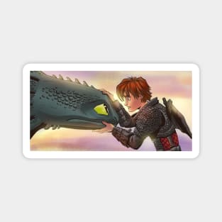 Hiccup and Toothless Goodbye Magnet