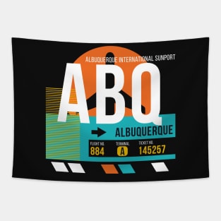 Albuquerque (ABQ) Airport // Retro Sunset Baggage Tag Tapestry