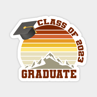 Class of 2023 Retro Sunset Graduate Magnet