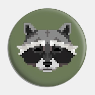 Pixel Raccoon Pin