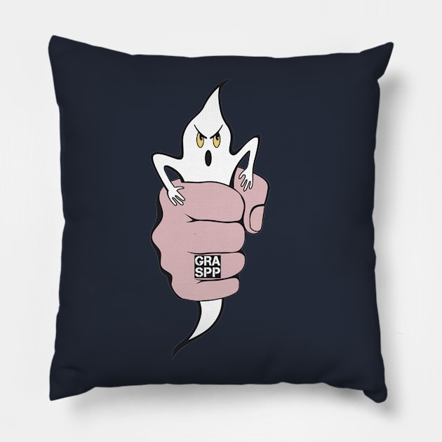 GRASPP Ghost Hand logo Pillow by Ghostgramps