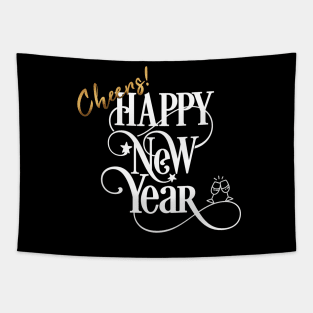 Cheers Happy New Year Tapestry