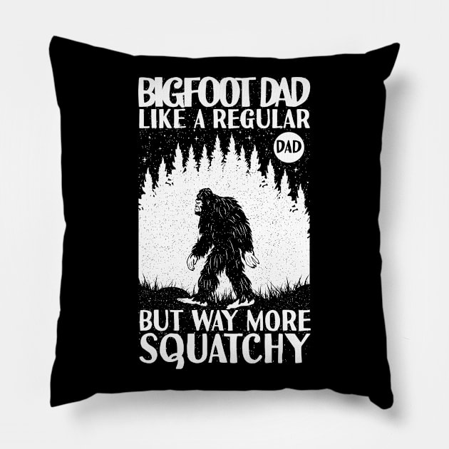 Bigfoot Fathers Day Pillow by Tesszero