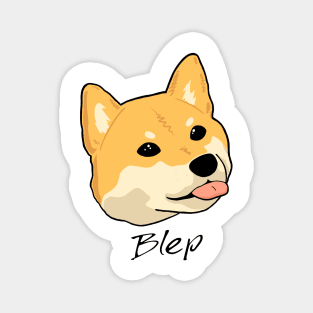 shiba inu blep tongue Magnet