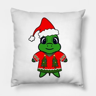 UGLY Christmas Sweater Turtle Pillow