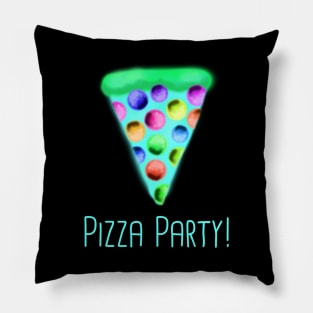 Pizza Party! (Teal) Pillow