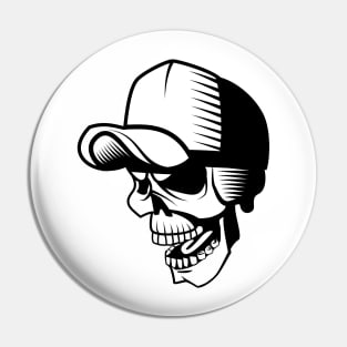 Skull With Cap Pin