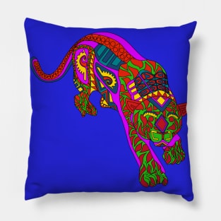 mandala king cougar ecopop Pillow