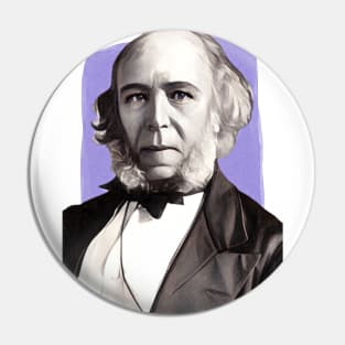 English Philosopher Herbert Spencer illustration Pin