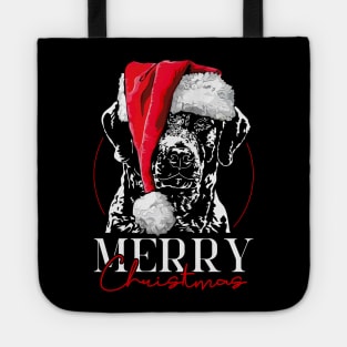 Santa Chesapeake Bay Retriever Merry Christmas dog gift Tote