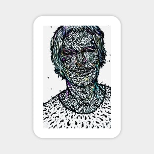 TIMOTHY LEARY watercolor and ink portrait Magnet