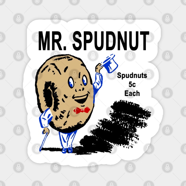 Mr. Spudnut. Mascot. Spudnuts Donuts Magnet by fiercewoman101