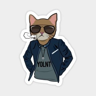 Cool YOLO Cat Magnet