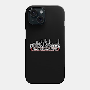 San Francisco Baseball Team All Time Legends, San Francisco City Skyline Phone Case