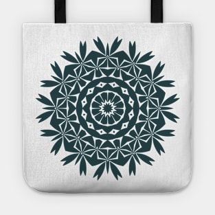 Mini Leaf Mandala (Dark Blue) Tote