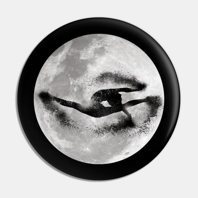 Gymnast jump silhouette and full moon - sand explosion - dance lover / ballet lover / gymnastics lover - gift idea Pin by Vane22april