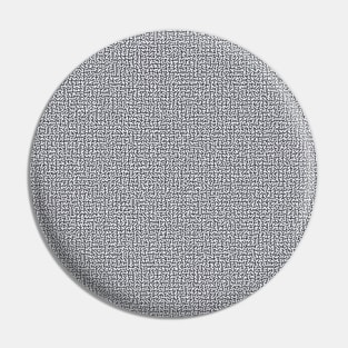 Monochrome Maze pattern Pin