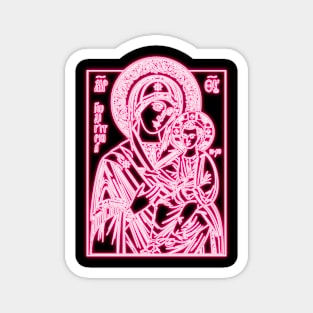 Neon Icon of Virgin Mary and Jesus Magnet