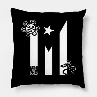 This Puerto Rico Flag with Classic Taino Symbols Pillow