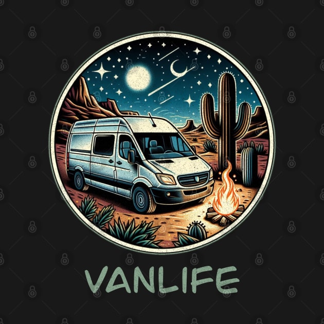 Night sky desert Vanlife by Tofuvanman