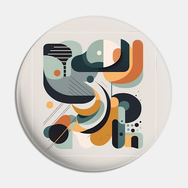 Abstract Flat Shape Geometry Pin by Good Moods