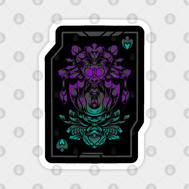 scary spade card Magnet by Bayuktx