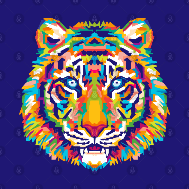 Tiger Pop Art by mrcatguys