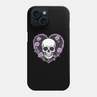 Goth Skull Heart Phone Case