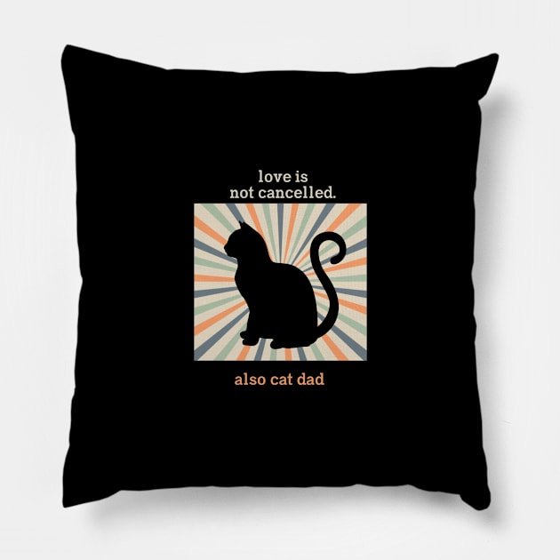 Cat t shirt - Also cat dad Pillow by hobbystory