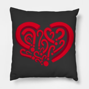 Who is in my heart?  Red color Pillow