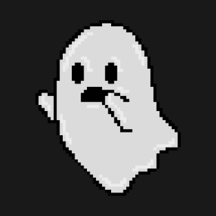 Ghost Halloween Pixel Art T-Shirt