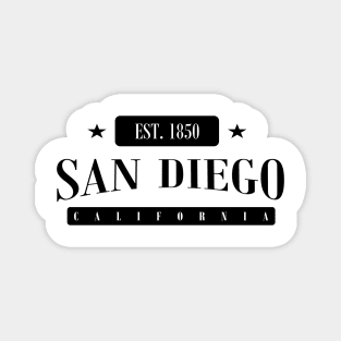 San Diego Est. 1850 Standard Black Magnet