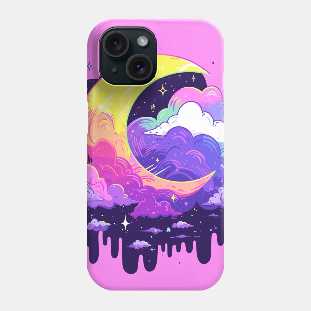 Technicolor Light of the Moon Phone Case by StarcallerCafe