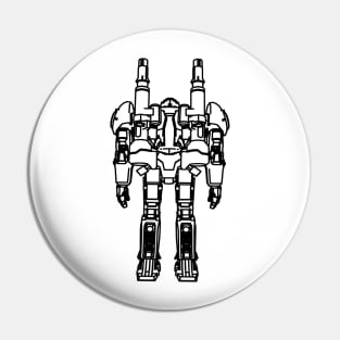 Robot Line Art Pin