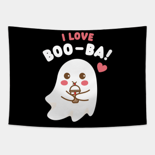 Boo-ba tea ghost (on dark colors) Tapestry