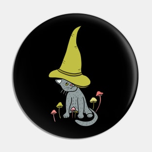 Kitten Witch Pin