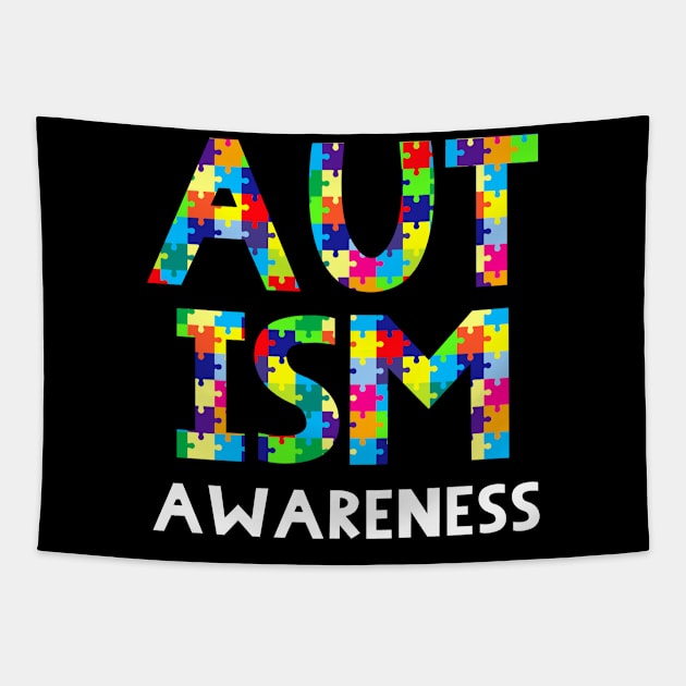 Autism Awareness Puzzle Piece - Gift for Autism Day Tapestry by Arteestic