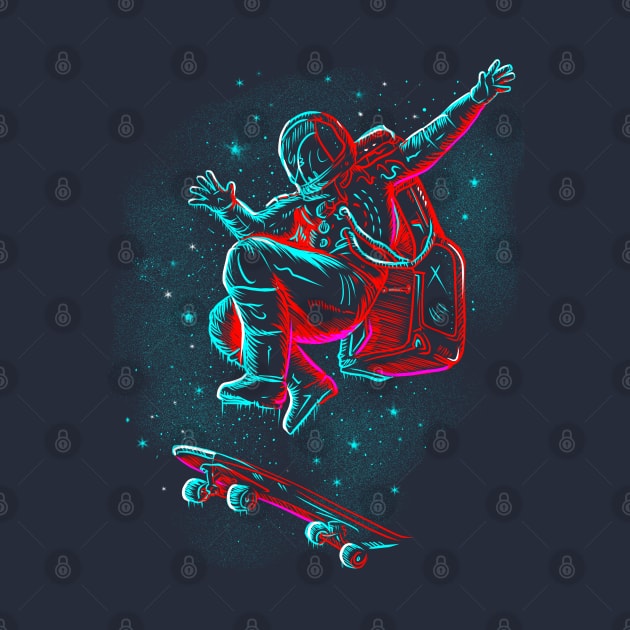 Astronaut Skater by FerMinem