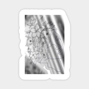 shadow flower face Magnet