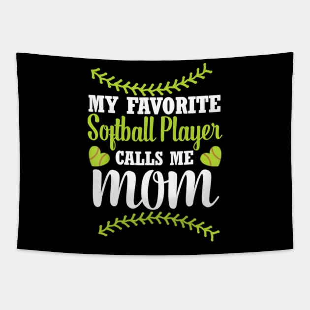 My favorite Softball player calls me Mom Tapestry by jonetressie