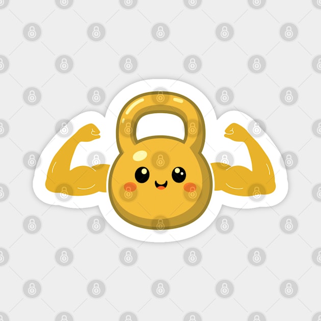 Kettlebell Workout Heavy Weight Magnet by Creatifly Graphic Tees