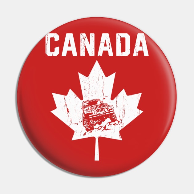 Canada Flag Jeep Canadian America Flag Vintage Jeep Canadian Pride Men/Women/Kid Jeep Pin by David Darry