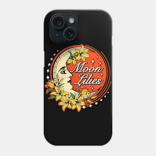 Vintage Halloween Moon Lilies Phone Case