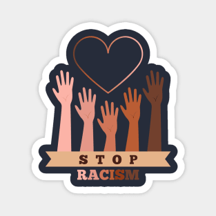 Stop Racism Black Lives Matter Love All Magnet